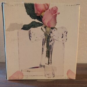 Ribbon Bud Vase 5" Square